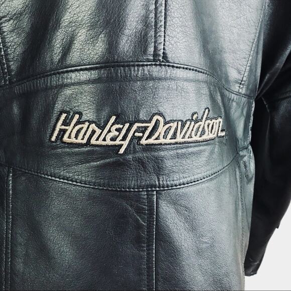 Vintage 90’s Harley-Davidson Genuine Leather Jacket in Black | Size M - Picture 7 of 14